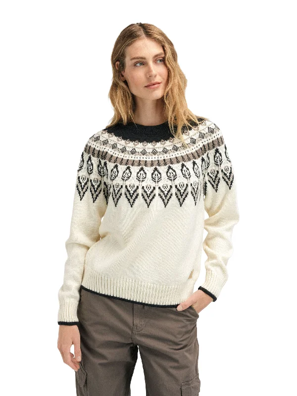 Youthful Street Fashion Dale of Norway - Sula Sweater - Offwhite Coffee Sandstone