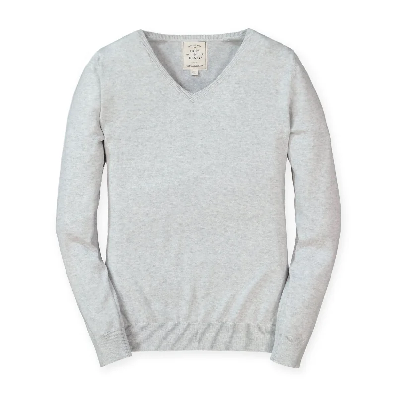 Relaxed And Casual Fine Gauge V-Neck Sweater