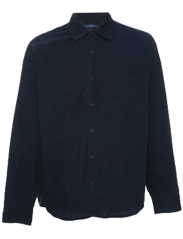 Classic Color Corduroy Navy Shirt - L