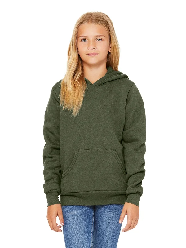 Comfortable And Simple Bella+Canvas Youth Sponge Fleece Pullover Hooded Sweatshirt