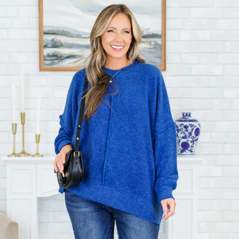 Sports Yoga Style So Comfy Sweater, Light Navy