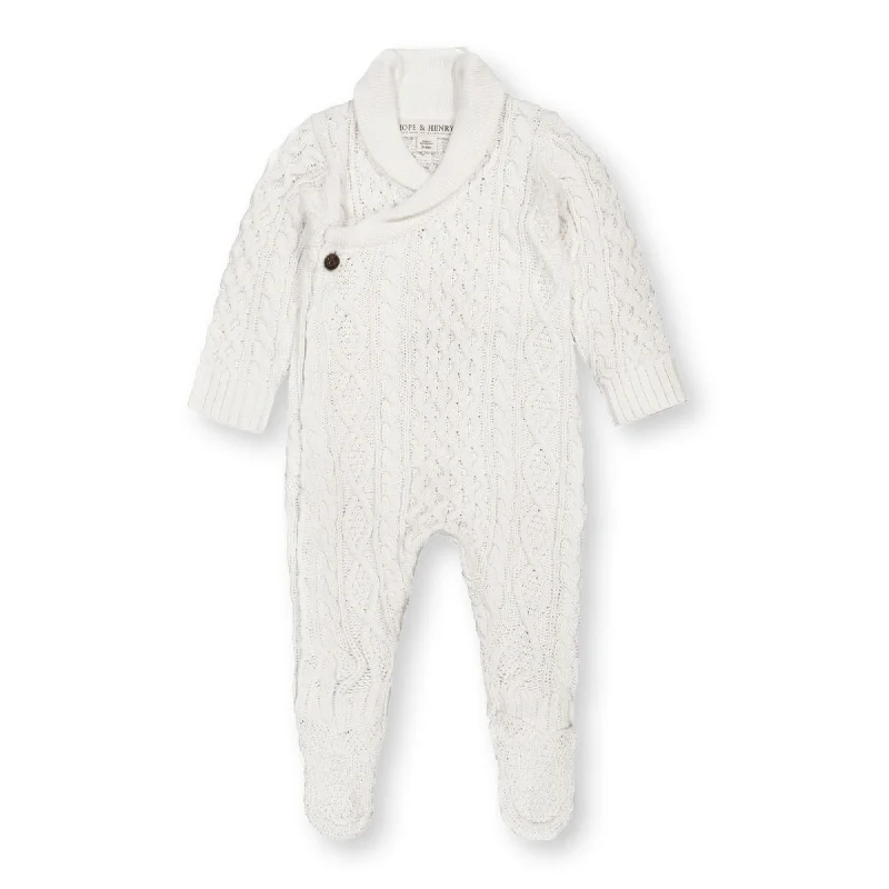 Beautiful Romance Shawl Collar Footed Sweater Romper