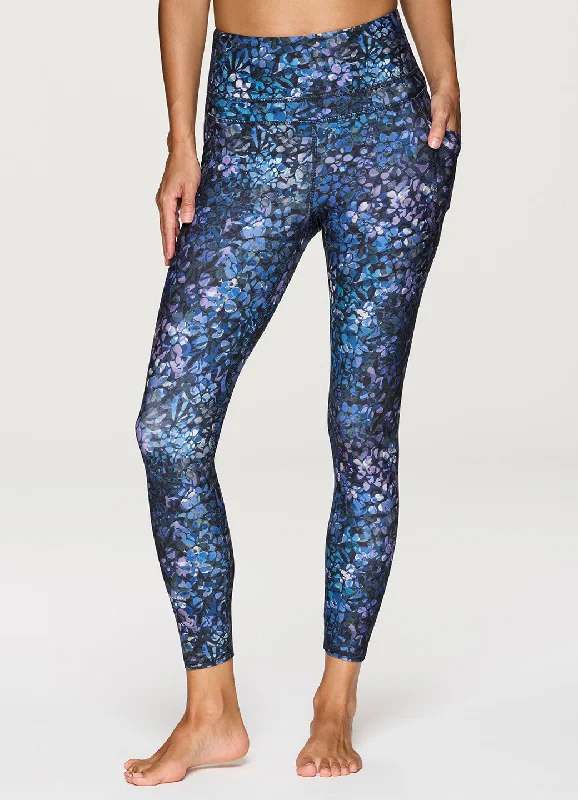 Sporty Elegance Fall Blooms Super Soft 7/8 Legging