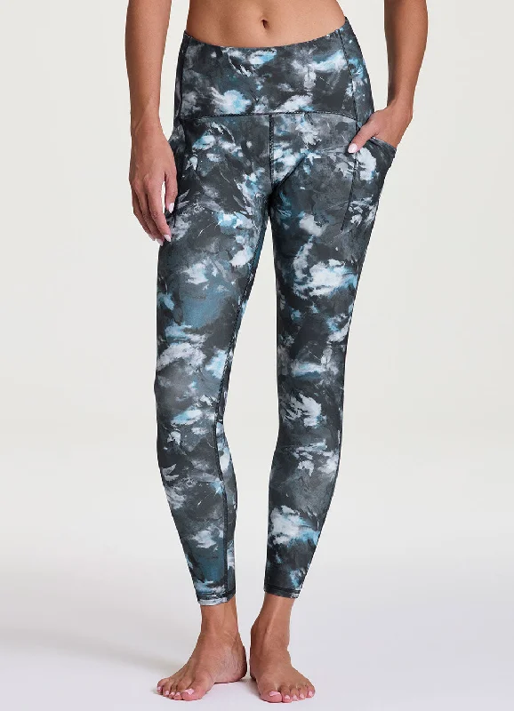 Literary Style Abstract Blooms Tech Flex Legging