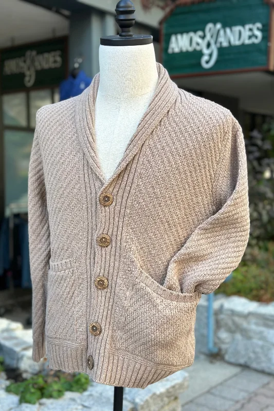 Short Design Irish - Button Cardigan - Camel
