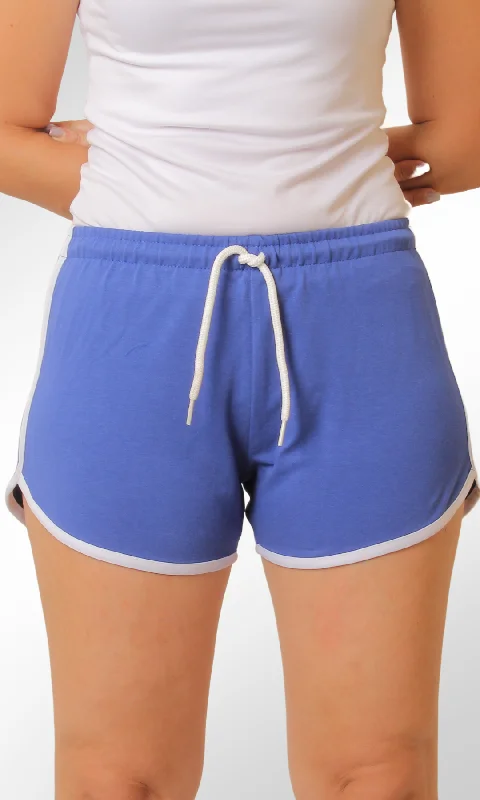 Economic Outlook Women Cotton Hot Short (Blue)