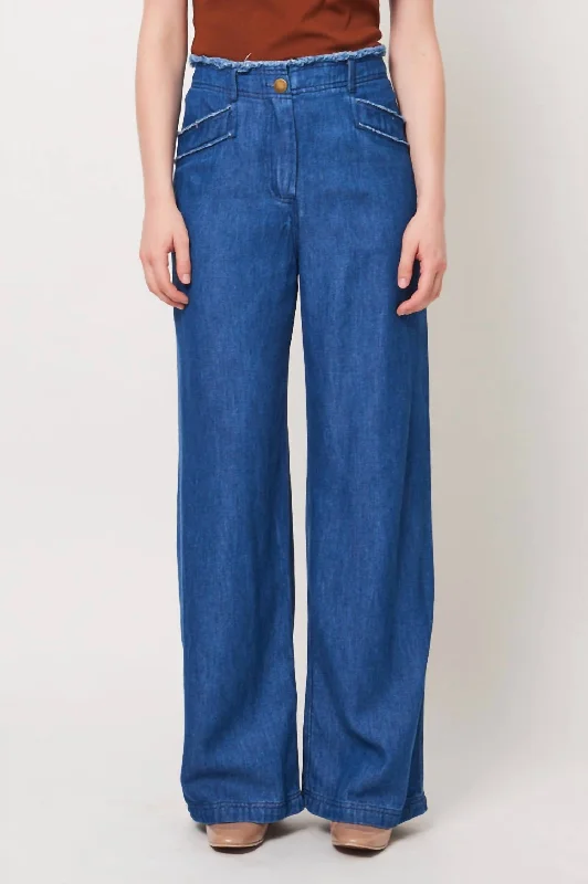 Unique Design Lynn Pants In Washed Indigo