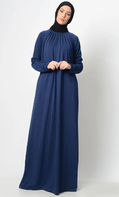 Fashion Selection Raglan With Neck Pleats Abaya
