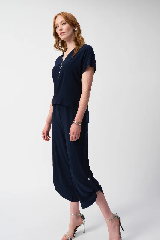 Girl Style J.R 251044 Silky Knit Culotte Jumpsuit