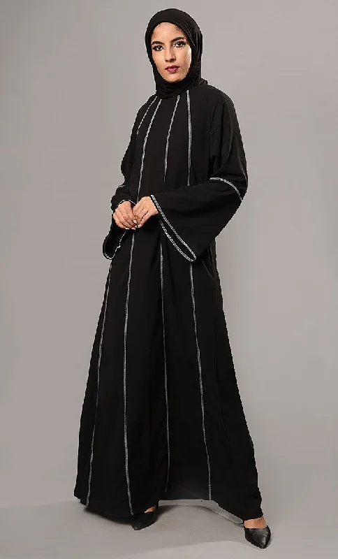 Smart Comfort Flared Sleeves Abaya Dress