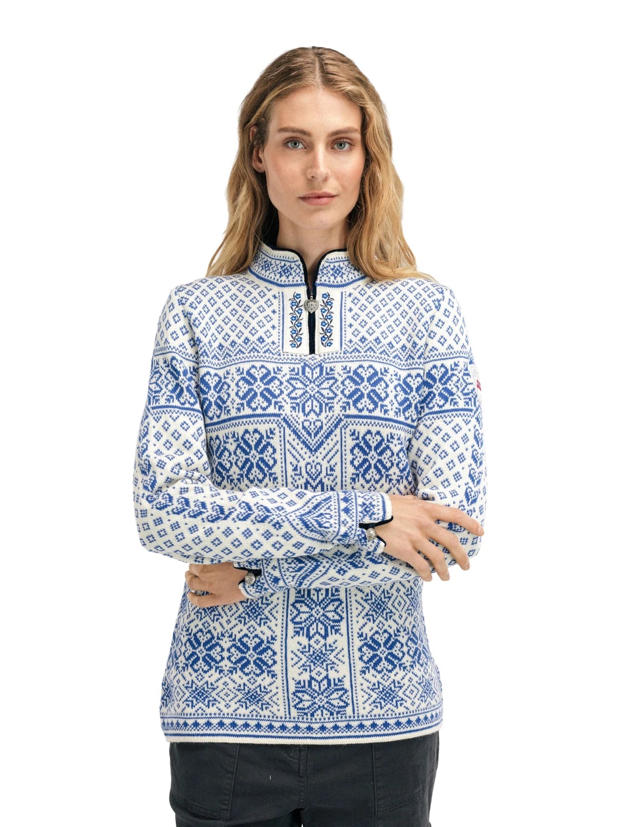 End Of The Year Dale of Norway - Peace Women's Sweater - Off white ultramarine