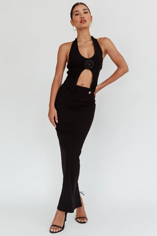 Chic Relaxation Blackthorn Maxi Skirt Black