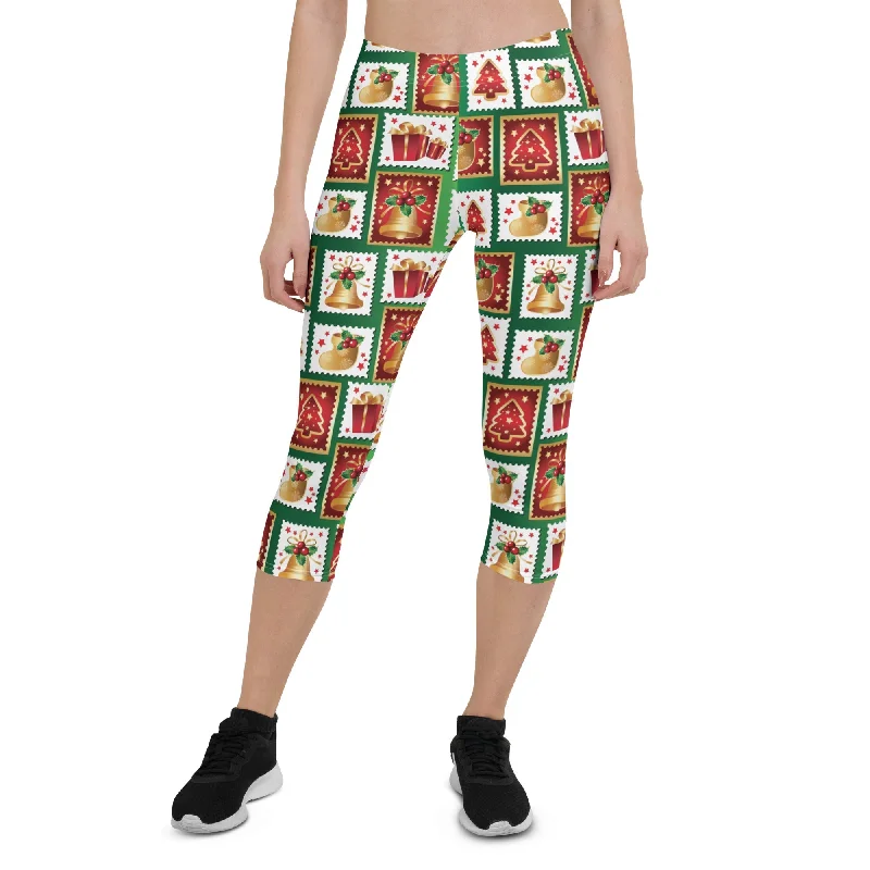 Street Fashion Christmas Stamps Capris