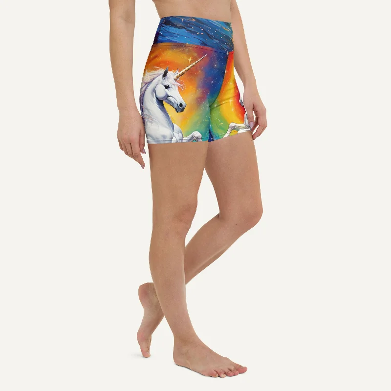 High-quality Fabrics Cosmic Unicorn High-Waisted Shorts