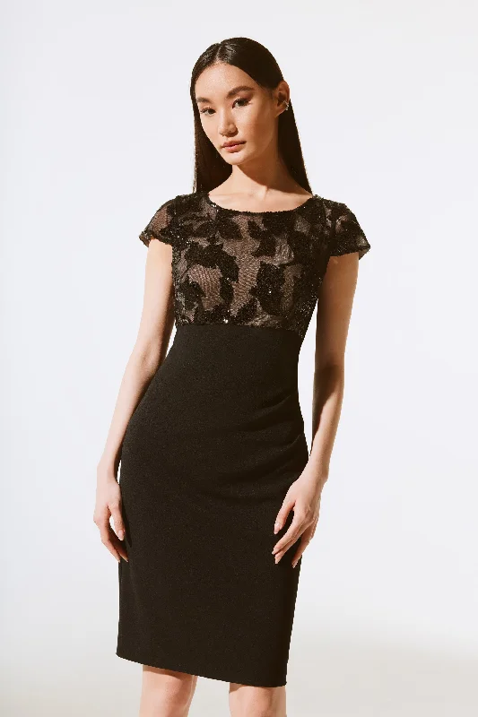 Fashionable Prints J.R 243700 Scuba Crepe And Novelty Sheath Dress