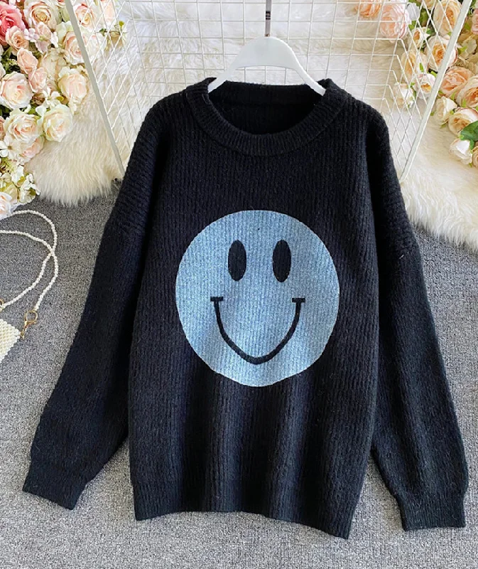 Celebrity Style Cute smiley sweater  057