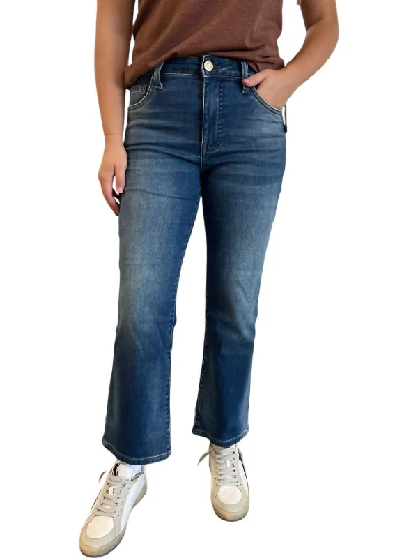 Comfortable Fashion Kelsey High Rise Fab Ab Ankle Flare Jeans In Reassuring Wash