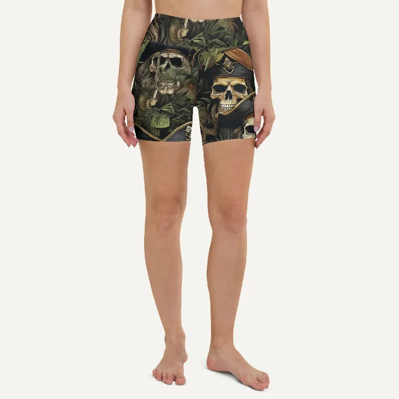 Spring Fashion Pirate Skulls High-Waisted Shorts