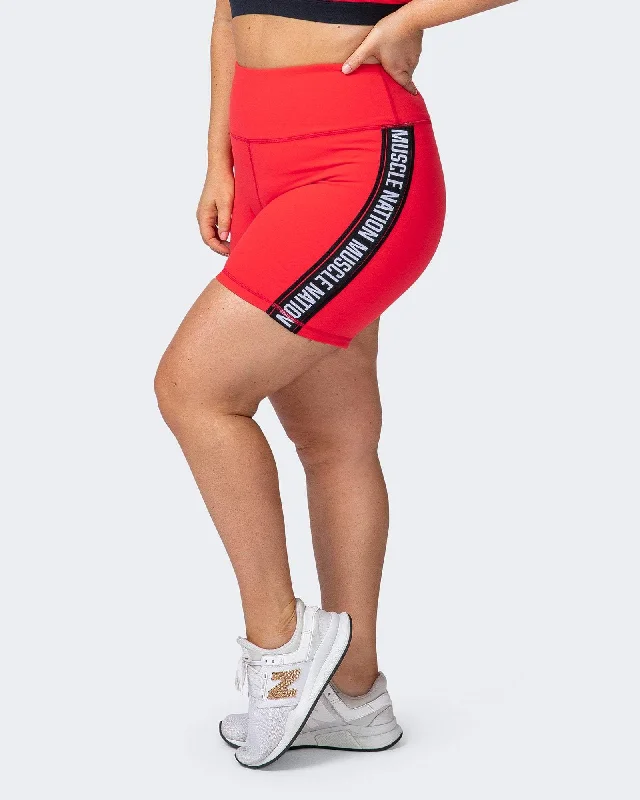 Fashionable and casual Dynamic Bike Shorts - Hot Red