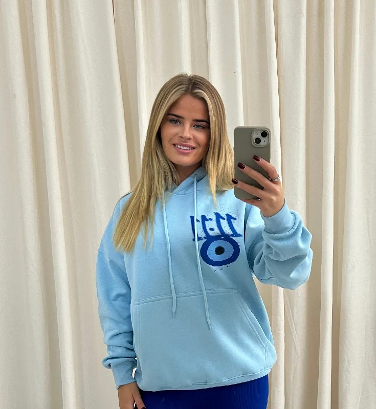Comfortable Series 11:11 Graffiti Hoodie Blue