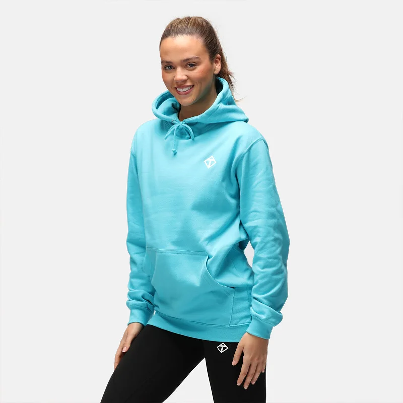 Relaxed Fit Turquoise Diamond Hoodie
