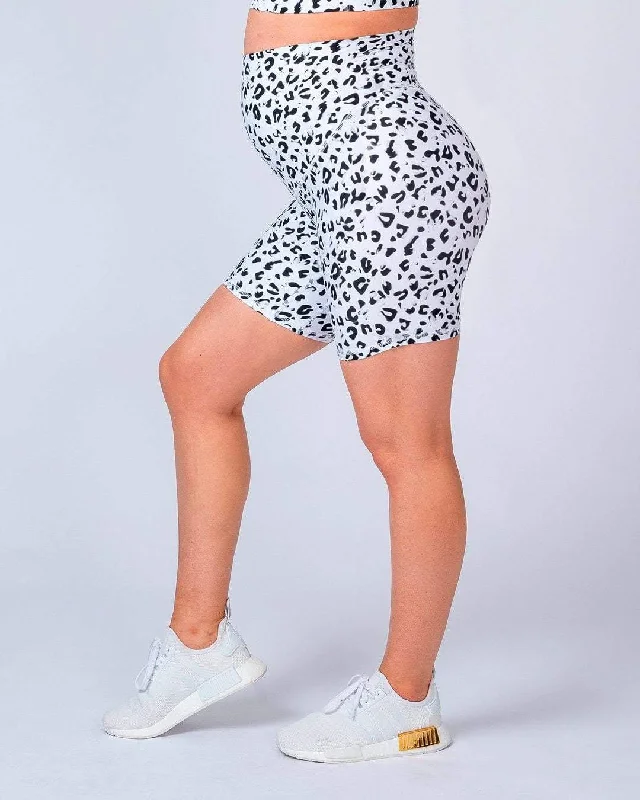 Carefree Maternity Bike Shorts - Snow Leopard