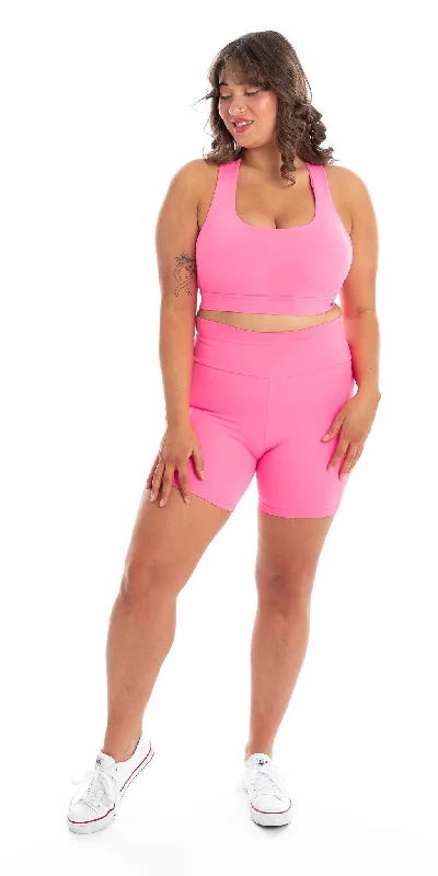 Avant-garde trend Pink Body Luxe Midi Short with Pockets