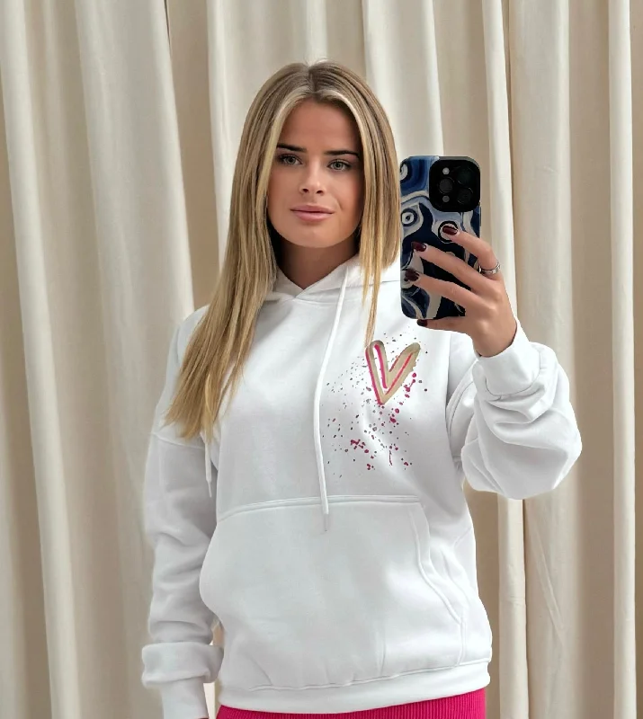 Leisure Sports Life Is Good Graffiti Hoodie White