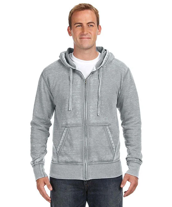 Relaxed Style JA8916 - J America Adult Vintage Zen Full-Zip Fleece Hooded Sweatshirt | Cement