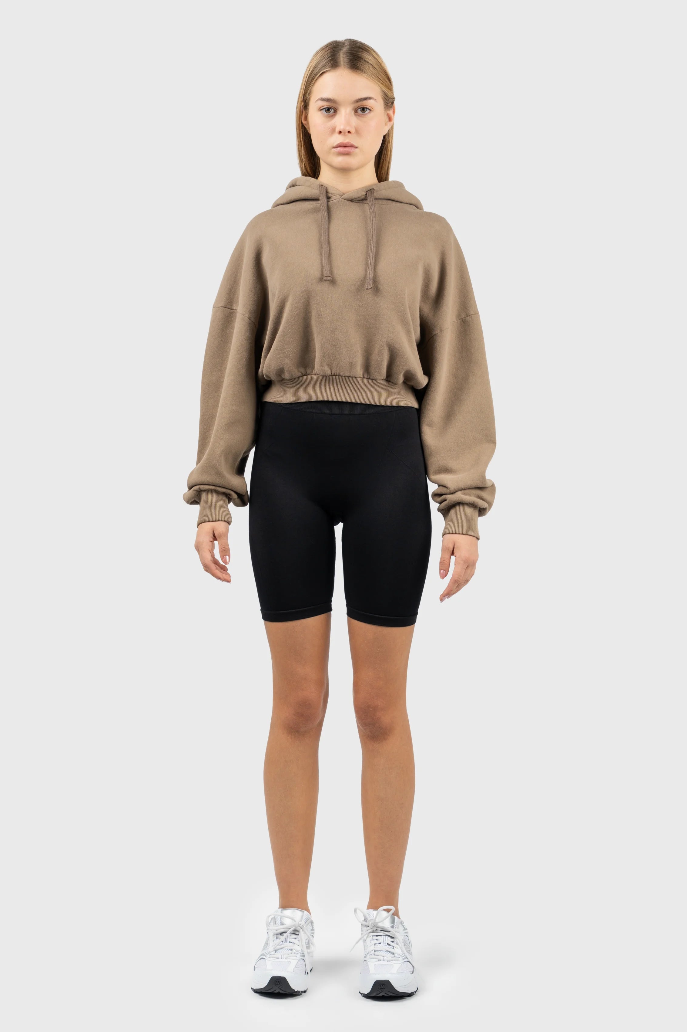 Classic Retro Earth Series Cropped Hoodie