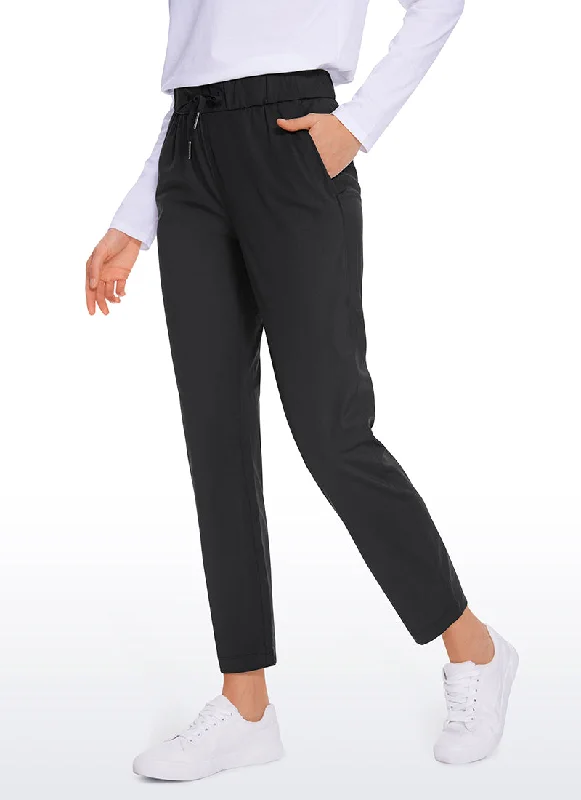 Lounge Chic Stretch Drawstring 7/8 Pants with Pockets 27''