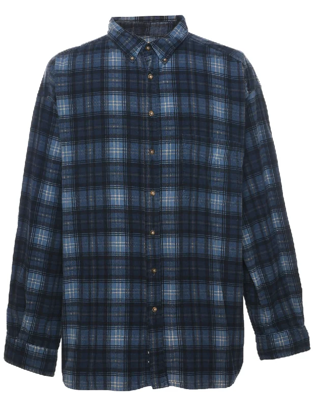 Playful Style Corduroy Checked Shirt - XL