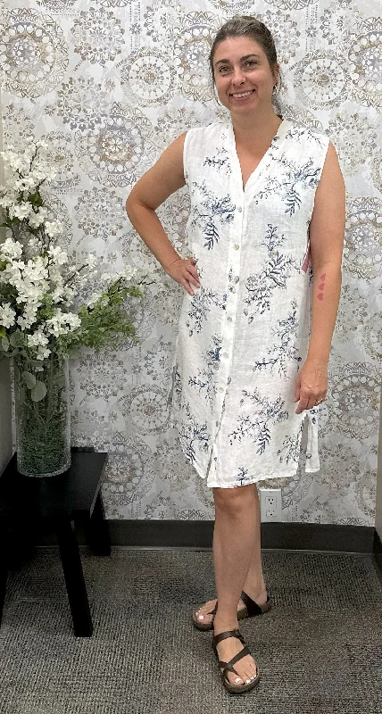 Diamond Series P. 5-5085-GB Button Down Linen Dress