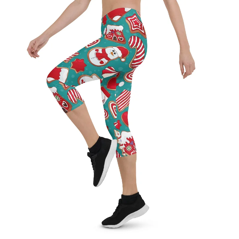 Slim Fit Gingerbread Wonderland Capris
