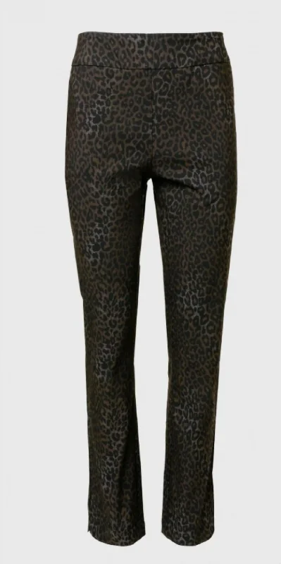 Autumn Selection Women's Straight Leg Millennium Eric Pant In Cheetah Printed