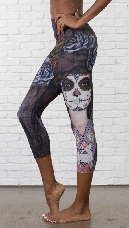 Fashion Style Dark Sugar - Triathlon Capri Leggings