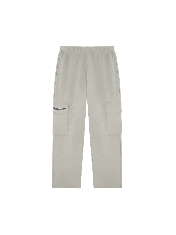 Free and comfortable Womens Double Jersey Cargo Track Pants—stone