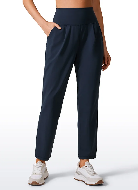 Cool Style Butterlift Tapered Front Pleated Pants with Pockets 27‘’