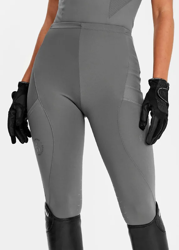 Elegant And Noble Charcoal Icon Riding Leggings