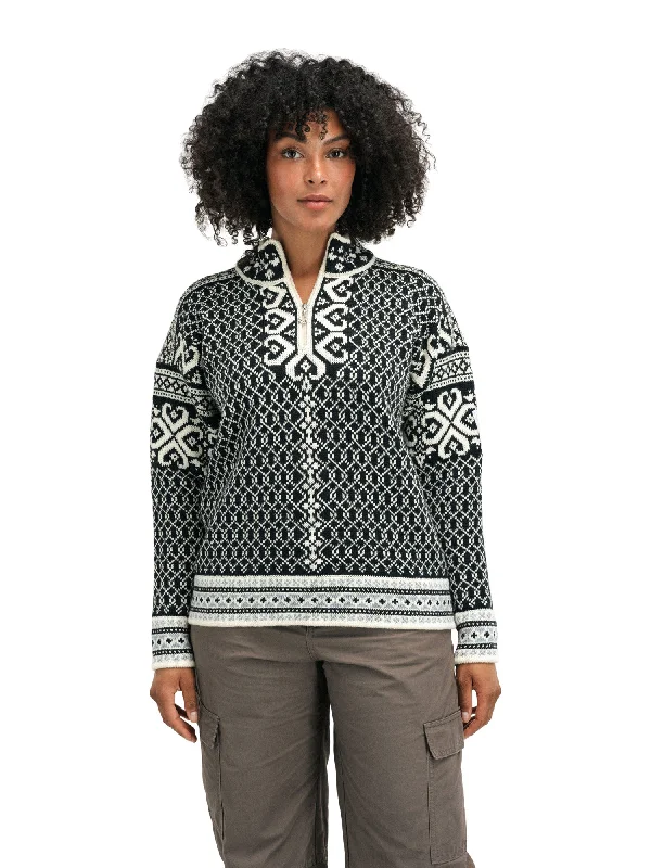Wandering freely Dale of Norway - Leknes Women's Sweater - Off-White/Metal
