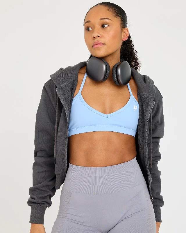 Street Style Core Classic Cropped Zip Hoodie
