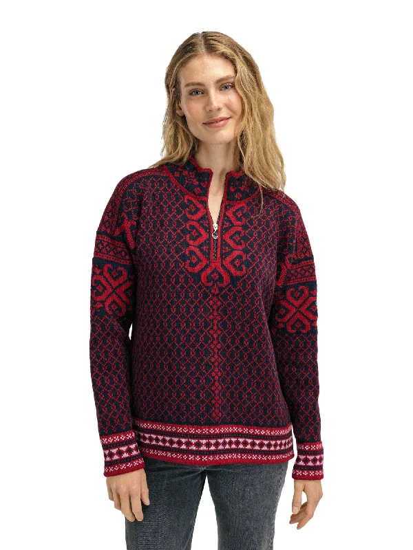 Bottom And Versatile Dale of Norway - Leknes Women's Sweater - Redrose