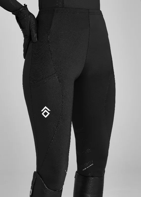 Casual And Casual Black/White Core Leggings Knee Grip