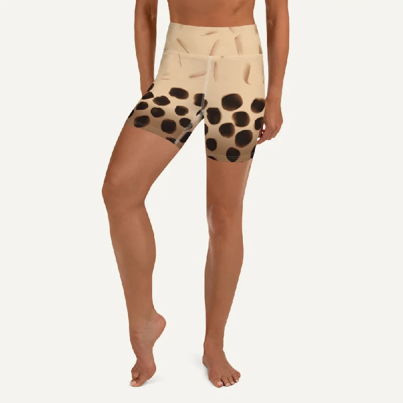 Must-have For Autumn And Winter Boba Milk Tea High-Waisted Shorts