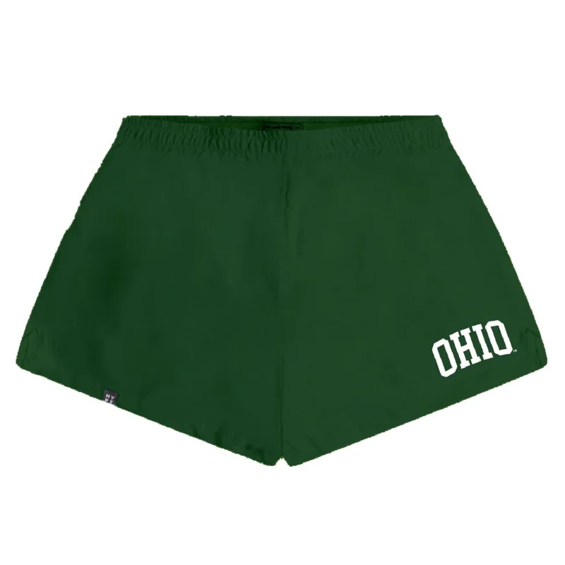 High-end Design Ohio Bobcats Hype & Vice Green Women's Track Shorts