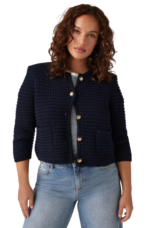 Celebrity Style Gaspard Cardigan in Marine