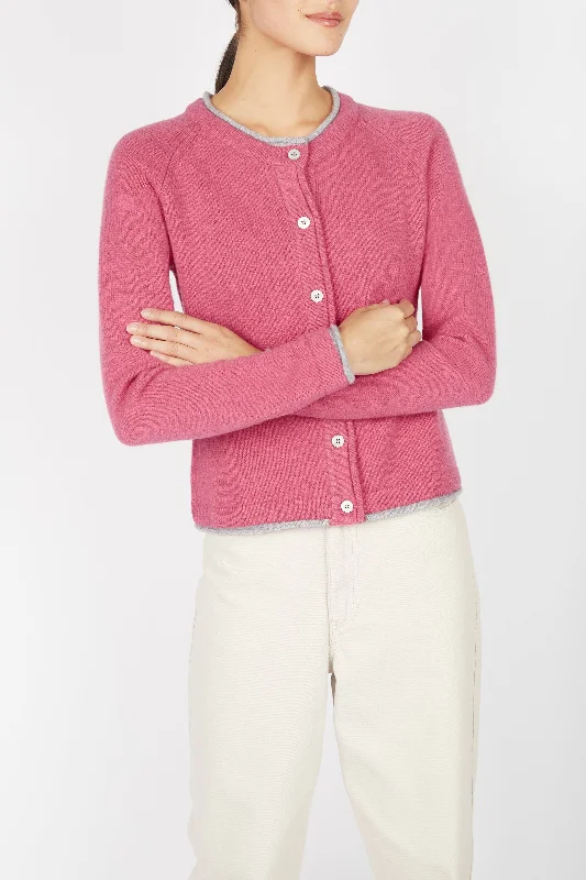 Fashionable and versatile Irish - Killiney Cardigan - Rose Pink