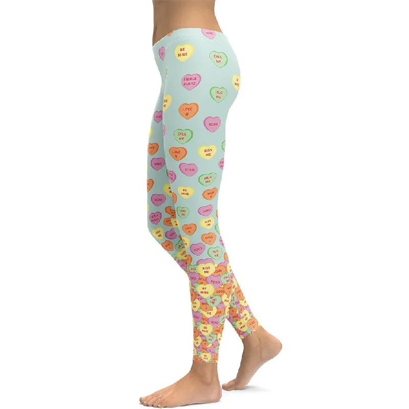 Street Fashion Style Candy Hearts Leggings