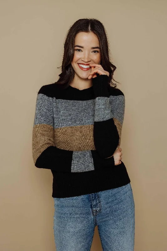 Elegant And Simple Cara Shrunken Crew Neck Sweater