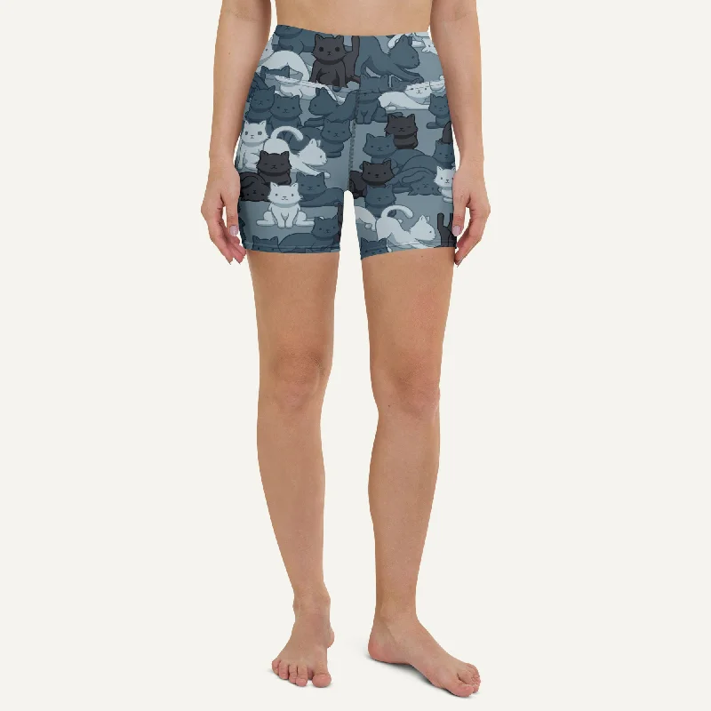 Skirt style Cats Camouflage Navy High-Waisted Shorts
